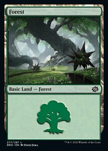 MTG ■土地/英語版■ 《森/Forest》★FOIL★ 兄弟戦争 BRO