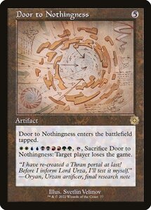 MTG ■無/英語版■ 《空虚への扉/Door to Nothingness》▲旧枠設計図▲ 兄弟戦争 BRO 兄弟戦争 BRO