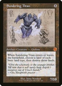 MTG ■無/英語版■ 《隔離するタイタン/Sundering Titan》▲旧枠設計図▲ 兄弟戦争 BRO 兄弟戦争 BRO