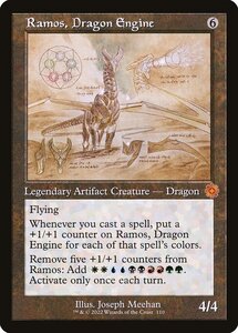 MTG ■無/英語版■ 《ドラゴン・エンジン、レイモス/Ramos, Dragon Engine》▲旧枠設計図▲ 兄弟戦争 BRO 兄弟戦争 BRO