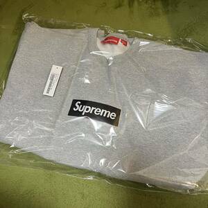 新品未使用 XLサイズ 22AW Supreme Box Logo Crewneck Sweatshirt Heather Grey シュプリーム ボックスロゴ クルーネック グレー XL