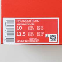 NIKE DUNK HI RETRO ナイキ ダンク ハイ レトロ WHITE/BLACK-UNIVERSITY RED US10 28㎝ DD1399 103_画像10