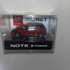 ミニカー　プルバックカー　日産　ノート　NISSAN NOTE e-power　赤　レッド　非売品　カラーサンプル　非売品　電気自動車