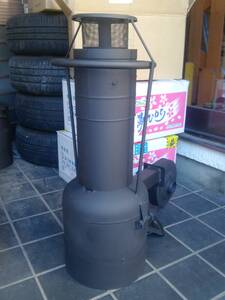 廃油ストーブ激熱灯台仕様 無煙 完全ガス化燃焼 激熱!灯油燃焼筒ストーブタイプ 廃油供給用定量ポンプ付き