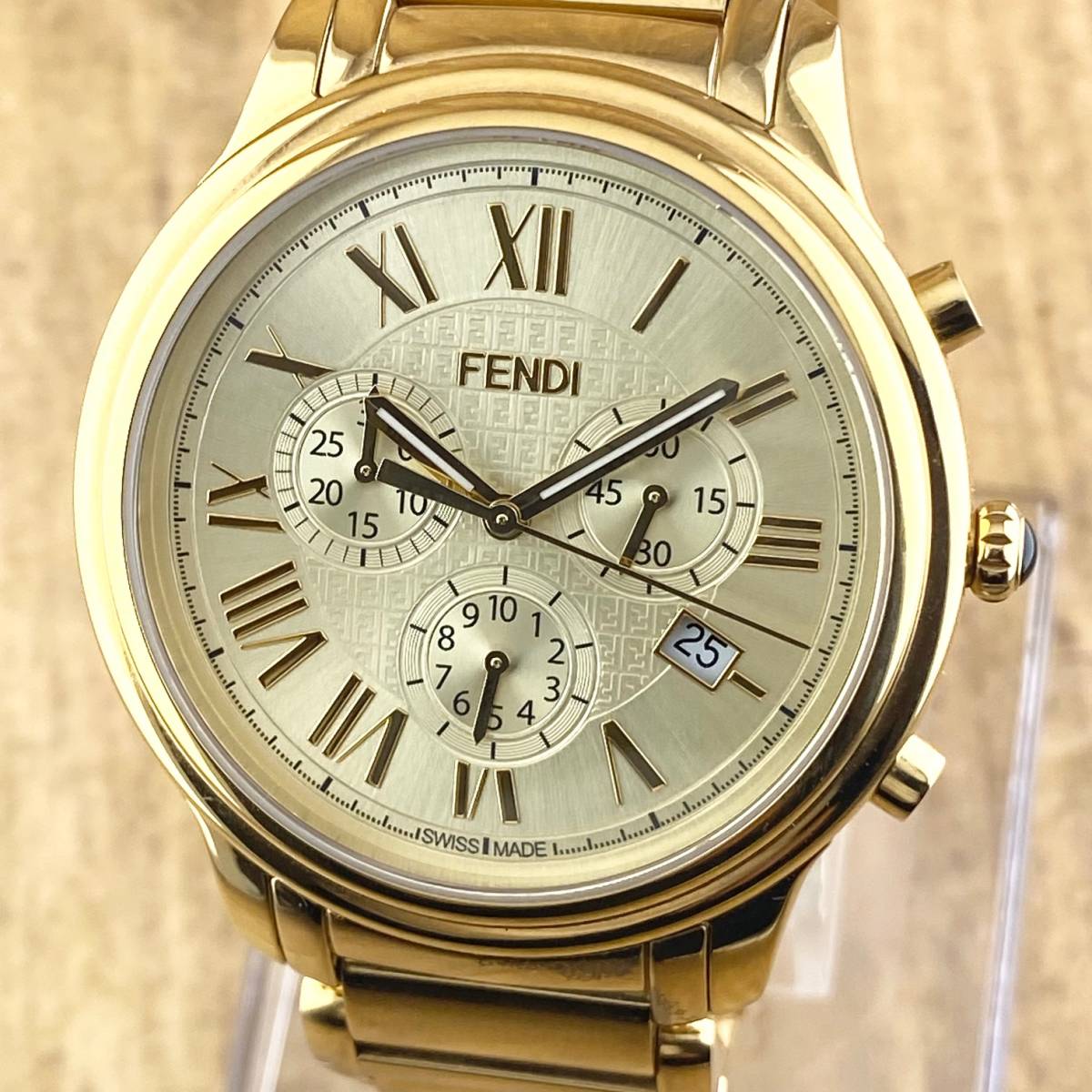 直売お買い得 △美品 FENDI/フェンディ 670L オロロジ ゴールド文字盤