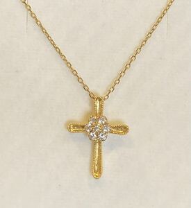  new goods regular goods AHKAH Ahkah necklace Cross 10 character . diamond box paper bag ribbon present diamond present 