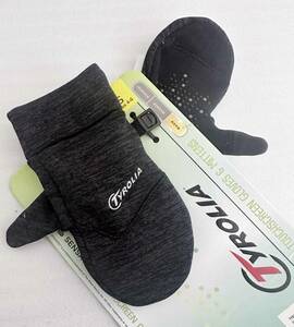  new goods 4~6 -years old * cost koTYROLIA Chiroria Kids glove mitten gloves gray touch screen slip prevention 5 fingers connection snow sport 