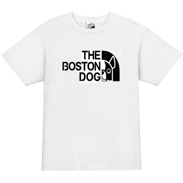 【パロディ白L】5ozボストンテリア犬Tシャツ面白いおもしろうけるネタプレゼント送料無料・新品