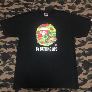 2004 BAPE BEAR T-shirt psyche camo teddy bear White A Bathing Ape Size L