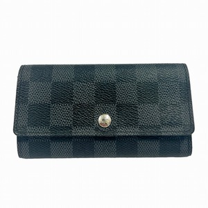 LOUIS VUITTON ルイ ヴィトン N63139 ポルトクレヴォワテュール キーケース エベヌ 黒 キーリング ダミエ 【中古】