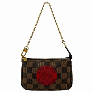 LOUIS VUITTON ルイ ヴィトン N58011 ミニポシェット ダミエ　チェーンハンドバック アクセサリーポーチ 小物入れ