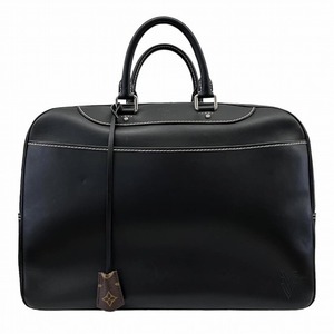 LOUIS VUITTON ルイヴィトン M50526 アリゼ24H ブラック レザー モノグラム メンズ ビジネス ボストンバッグ 日本未発売【中古】