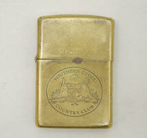 Zippo ジッポー SOLID BRASS SOUTHERN CROSS COUNTRY CLUB 真鍮 オイルライター_画像8