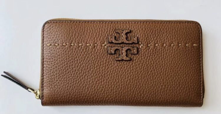 TORY BURCH トリーバーチ AMANDA ラウンドファスナー長財布 ROYAL TAN ロイヤルタンブラウン 50009091 206★ワケアリ ファッション ブランド別 トリーバーチ