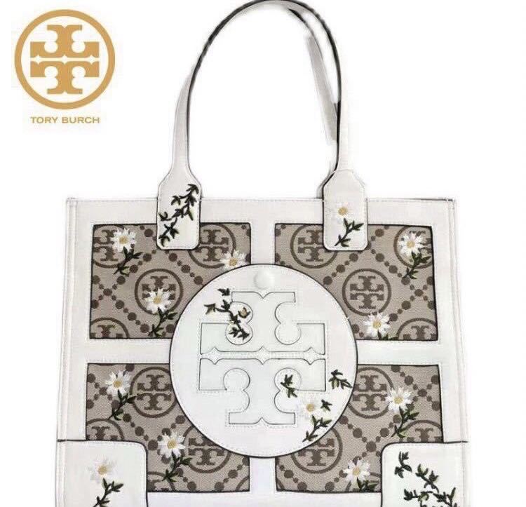 【美品】トリーバーチ トートバッグ レディース 白×黒 保存袋付き 【美品】トリーバーチ トートバッグ レディース 白×黒 保存袋付き トートバッグ 大特価祭