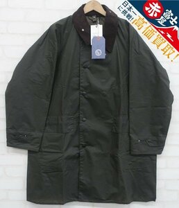 2J9492-2/未使用品 KAPTAIN SUNSHINE×Barbour THREE-QUARTER COAT KS21FBB02 OLIVE キャプテンサンシャイン バブアー オイルドコート