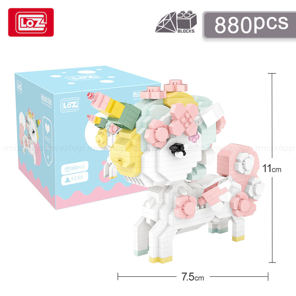 レゴ LEGO 互換 不可 LOZ ブロック 積木 桜・一角獣 可愛い 女の子 面白い 玩具 組立 手作り 知育 親子交流