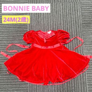 BONNIE BABY ベビー ドレス 女の子 赤色 クリスマス ピアノ 発表会