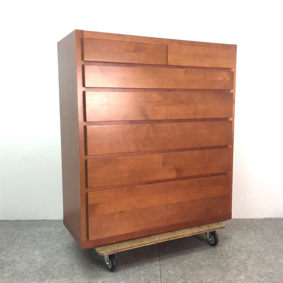 府中家具 チェスト 桜 6段 和タンス W1100×D616×H1108mm 和ダンス 箪笥