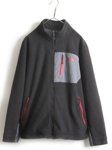 US企画 人気 黒 ■ ノースフェイス フルシップ フリース ジャケット ( メンズ L ) 古着 The North Face 裏ボア 毛長 ブルゾン ジャンパー