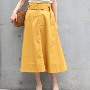 新品同様 FRAMeWORK フレームワーク 定価1万2960円 フレア ミドル チノ スカート 36 管理番号F498Q6 ●