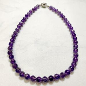 1429 regular price 3.5 ten thousand degree natural amethyst necklace 38.3g purple purple 