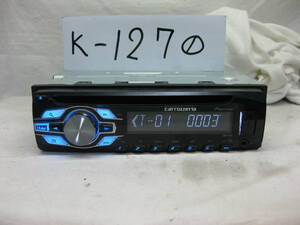 K-1270　Carrozzeria　カロッツェリア　DEH-470　MP3　フロント USB AUX　1Dサイズ　CDデッキ　故障品