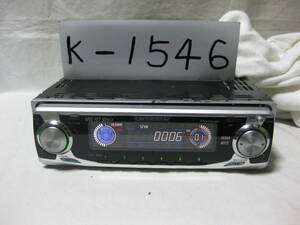 K-1546　Carrozzeria　カロッツェリア　DEH-P055　MP3　1Dサイズ　CDデッキ　故障品