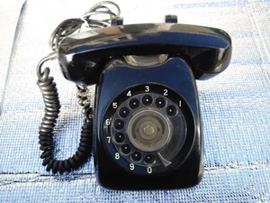 [ junk ] electrification not yet verification Showa Retro black telephone 600-A2 Japan electro- confidence telephone . company interior collection 