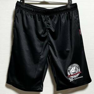 新日本プロレス 50周年 NJPW 1972 新日 ショートパンツ ハーフパンツ 短パン 4Lサイズ 黒色 大きいサイズ (タグ付き 新品 未使用品)