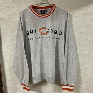 CHI Chicago Bears (シカゴ・ベアーズ) - NFL スウェット シャツ トレーナー グレー Lサイズ 男女兼用 刺繍 アメフト 熊 (新品 未使用品)