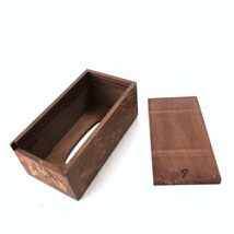 【送料無料】ハンドメイド｜木彫りティッシュボックス木製ケース_画像3