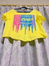 ZUMBA 正規品 ズンバ シャツ Tシャツ トップス タンクトップ ダンス リメイク dance エアロ ジム フィットネス 蛍光 sexy 発表会 スタジオ_画像5