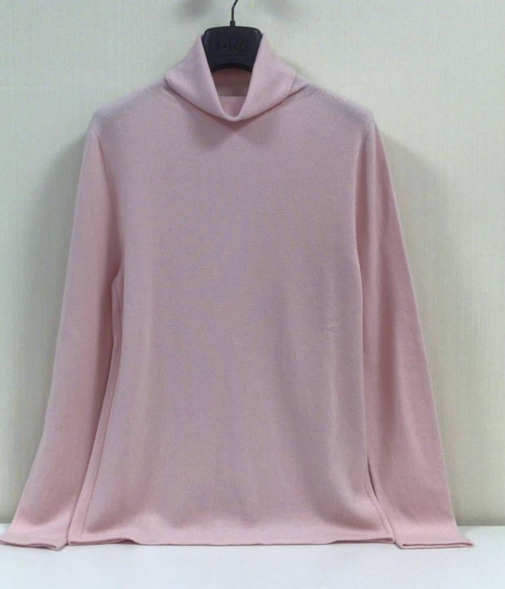 高い素材】 美品レオナールパリスシルクカシミヤ七分袖セーター 