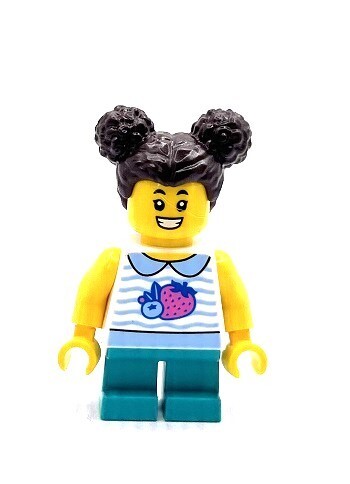 即決 新品 未使用 レゴ LEGO ミニフィグ タウン シティ ミニフィギュア フルーツ柄 女の子 ツインテール