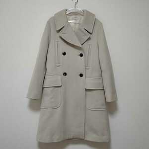  beautiful goods Iena IENA Chesterfield coat long coat wool material beige 36