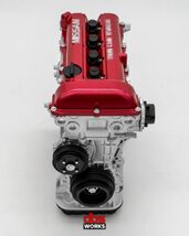 日産　シルビア　1/4 SR20DET S13 レッドトップ スケール エンジン 組み立て済み - ターボ付き - レッド_画像8