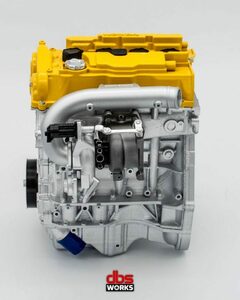 ホンダ　シビックタイプR　FK8　1/4 K20C1 スプーン シビック タイプ R (FK8) スケール エンジン 組み立て済み - イェロー
