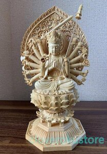 仏像　木彫り　准胝観音菩薩像　檜木