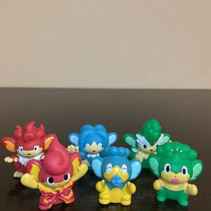 ポケモンキッズ バオップ バオッキー ヤナップ ヤナッキー ヒヤップ ヒヤッキー 中古品 ポケモン フィギュア ソフビ 指人形