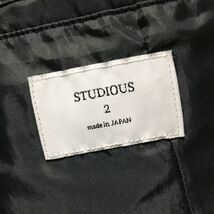 #STUDIOUS｜ステュディオス 日本製メルトンウールチェスターコート ダークグリーンカラー size2(S程度)_画像3