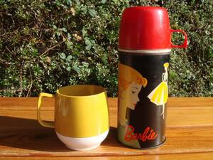 入手困難★美品Vintage【THERMOS】お宝サーモス★貴重★Barbieデザインボトル★稀少Made in U.S.A.♪