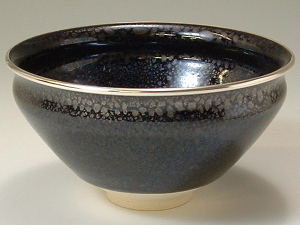京焼・清水焼 抹茶碗 万華油滴(まんげゆてき) 柳 TXX634 陶器