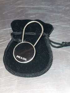  Prada PRADA circle plate key ring key holder beautiful goods storage bag attaching 