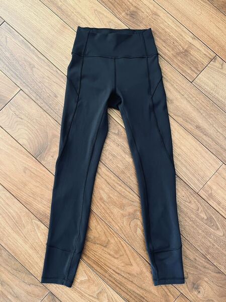美品○ルルレモン lululemon○レギンス タイツ スパッツ ボトムス ジム フィットネス ウェア ヨガ ピラティス トレーニング 黒