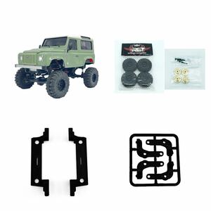 RGTタイヤ + 真鍮製変換ハブ + ABS製 ミニッツ 4x4 ランドローバー ディフェンダー 90 用 10mmリフトアップパーツセット 4×4