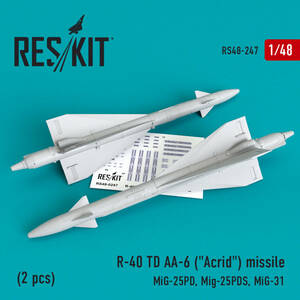 ◆◇RESKIT【RS48-0247】1/48 ロシア空軍R-40TDアクリッド赤外線誘導空対空ミサイル(2個入り)◇◆　