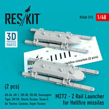 ◆◇RESKIT【RS48-0315】1/48 M272型 2レール ヘルファイアミサイルランチャー(2個入り)(汎用)◇◆　_画像1