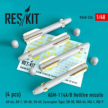 ◆◇RESKIT【RS48-0326】1/48 AGM-114A/B ヘルファイアミサイル(4個入り)(汎用)◇◆　　　_画像1