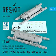 ◆◇RESKIT【RS72-0318】1/72 M310型 2レール ヘルファイアミサイルランチャー(2個入り)(汎用)◇◆　_画像1